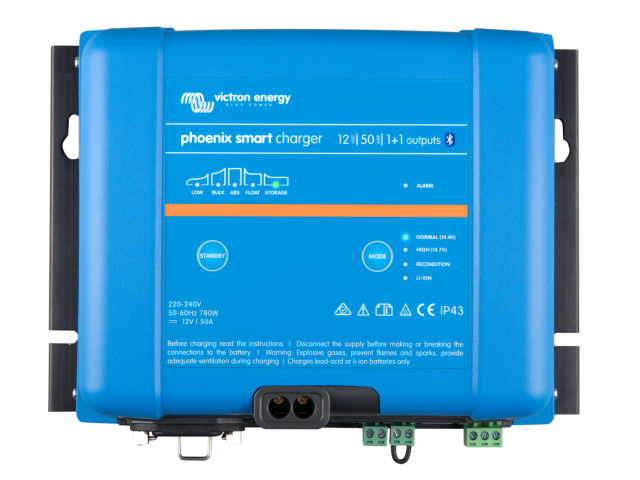 Victron Energy Phoenix Smart IP43 Charger 12/50 (1+1) 120/240V & (PSC125051095)